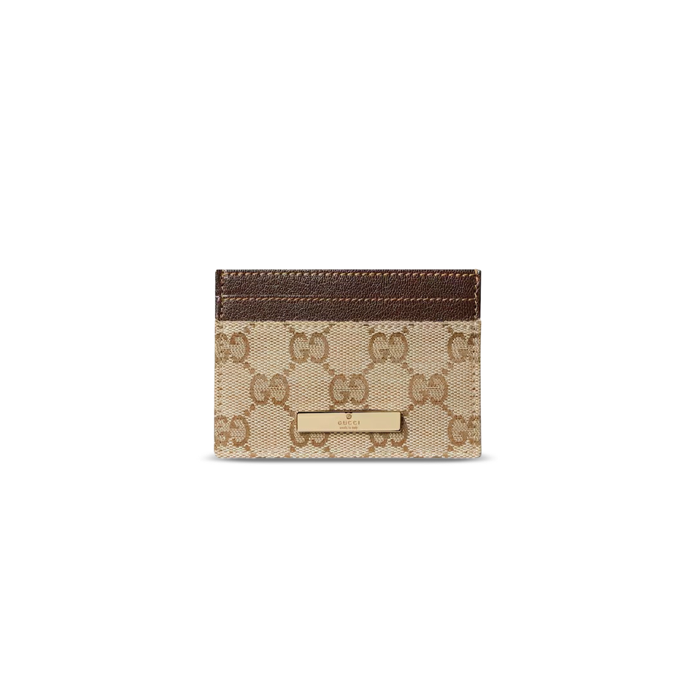 GUCCI CARD CASE WITH GUCCI PLAQUE 875795 (10*7cm)